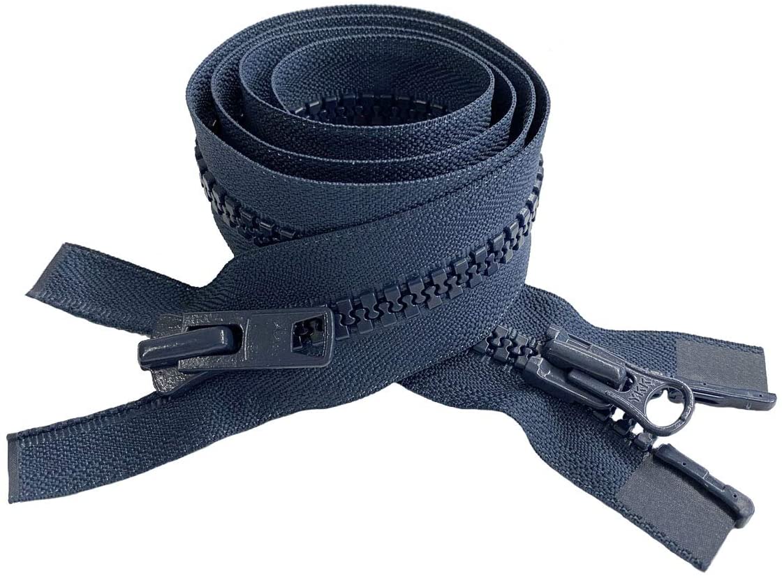 YKK #8 Molded Plastic Two-Way Jacket Bottom Slide Zipper Sliders - 2/Pack -  Black (580)