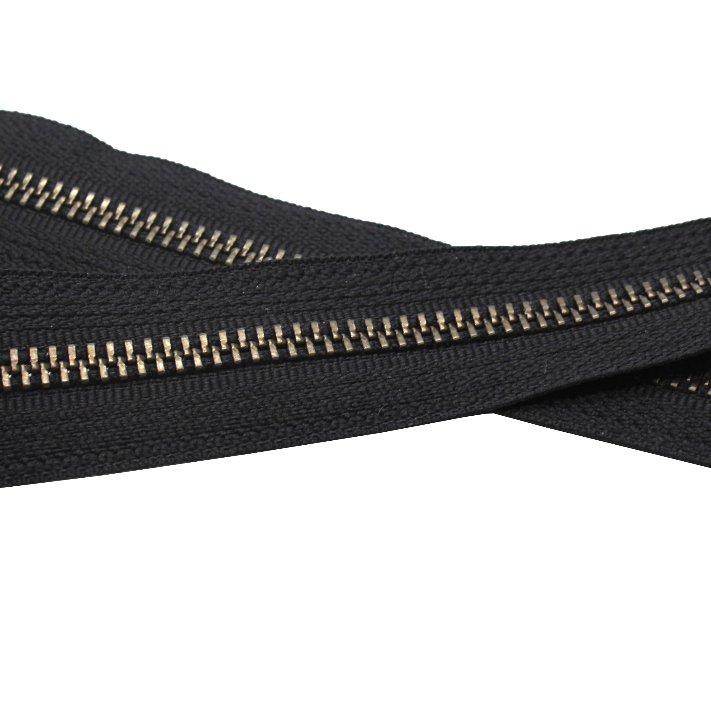 #5 Black, YKK Metal Chain Zipper Tape with Solid Nickel Teeth, #5M-BLK-SNIC
