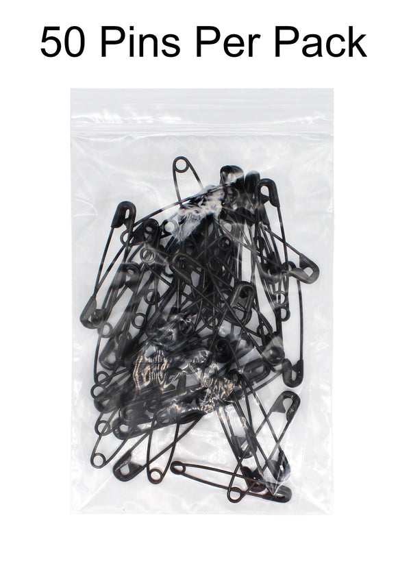 Black Safety Pins (50 pins-bag)
