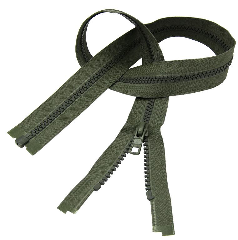 YKK #10 20 Brass Jacket Zipper - Army Green (566)