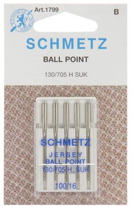 Schmetz Ball Point Jersey Machine Needles Size 16/100 5/Pkg