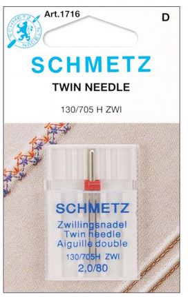 Schmetz Twin Machine Needle Size 2.0/80 1/Pkg