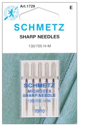 Schmetz Microtex Sharp Machine Needles Size 70/10 5/Pkg