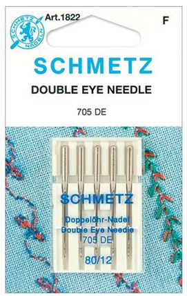 Schmetz Double Eye Machine Needles Size 80/12 5/Pkg