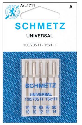 Schmetz Universal Needles - Sizes 70/10 (2), 80/12 (2) & 90/14 (1)