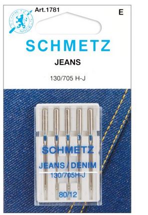 Schmetz Jean & Denim Machine Needles Size 80/12 5/Pkg