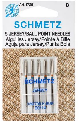 Schmetz Ball Point Jersey Machine Needles Size 90/14 5/Pkg