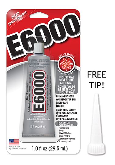 E6000 Industrial Strength Adhesive Glue Small. Medium, Large Tube