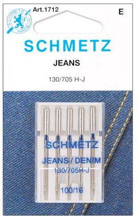 Schmetz Jean & Denim Machine Needles Size 100/16 5/Pkg
