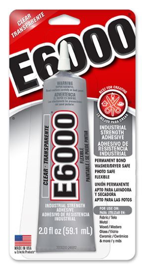 E-6000 Glue 2oz Medium Tube (With Attached Precision Tip)