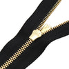 YKK® #2 Excella Golden Brass Zipper - Closed Bottom