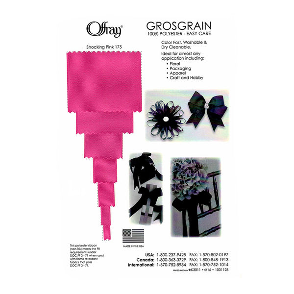 Grosgrain Ribbon Color Card