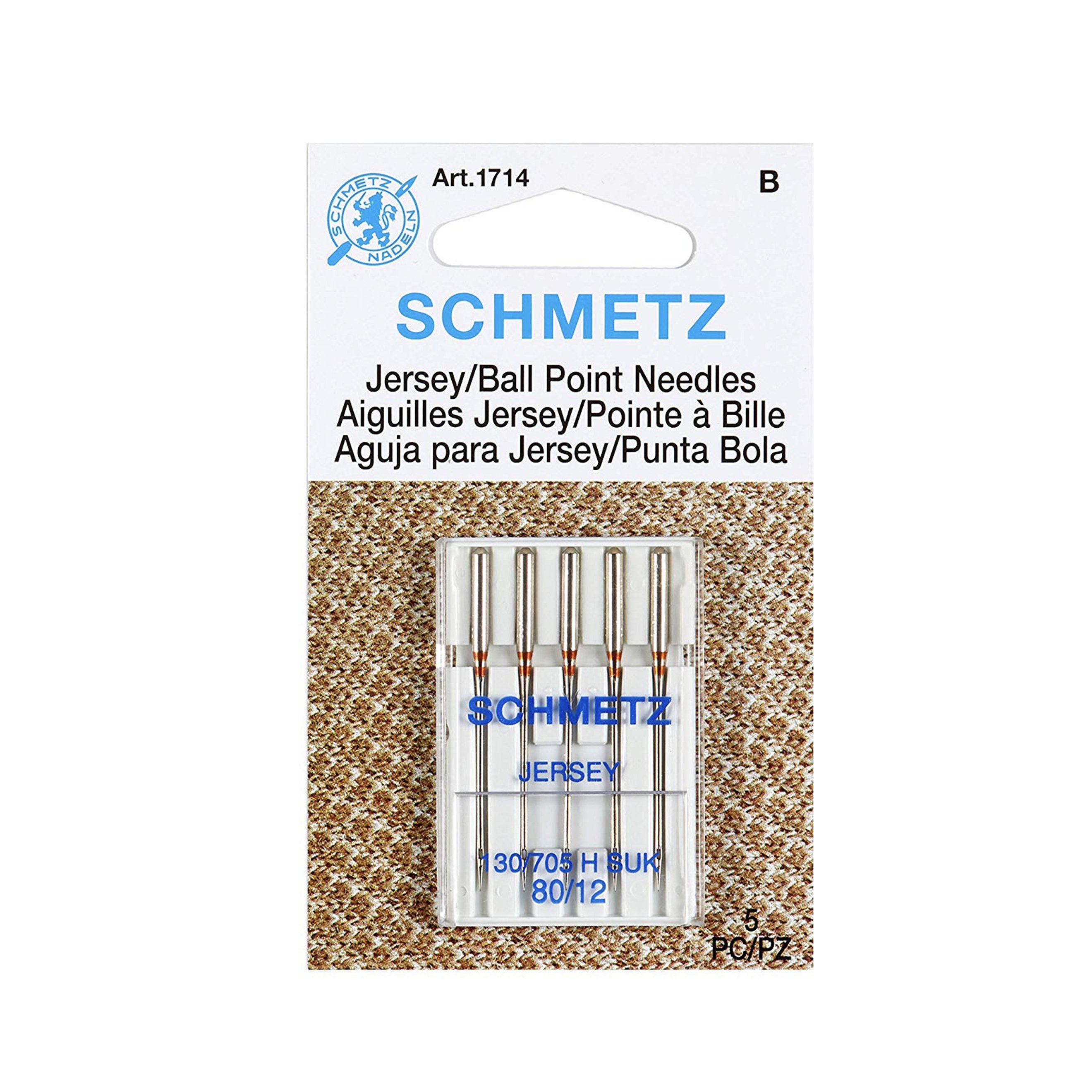 Schmetz Ball Point Jersey Machine Needles Size 10/70 5/Pkg
