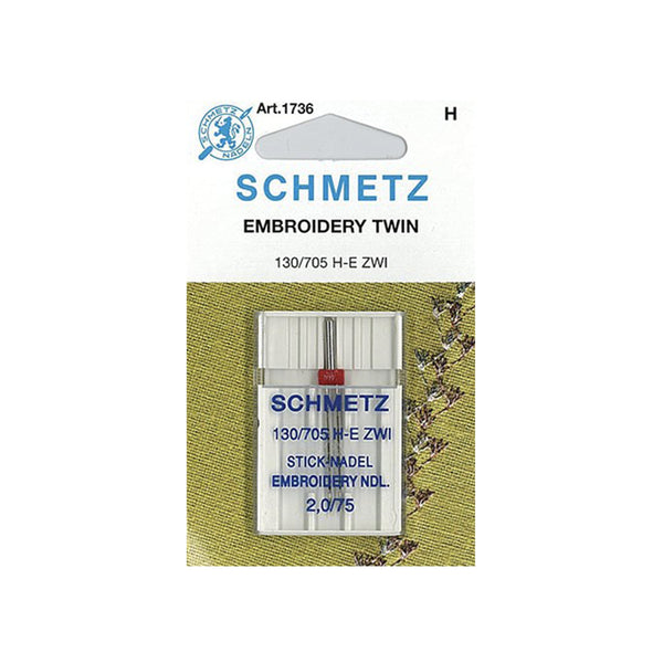 Schmetz Double Embroidery Needle - Size 2.0 75/11