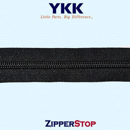 YKK® #5 Black Continuous Coil Zipper Chain