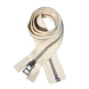 YKK® #5 Nickel Separating - 36" 100% Cotton Tape Zipper - Color: Natural