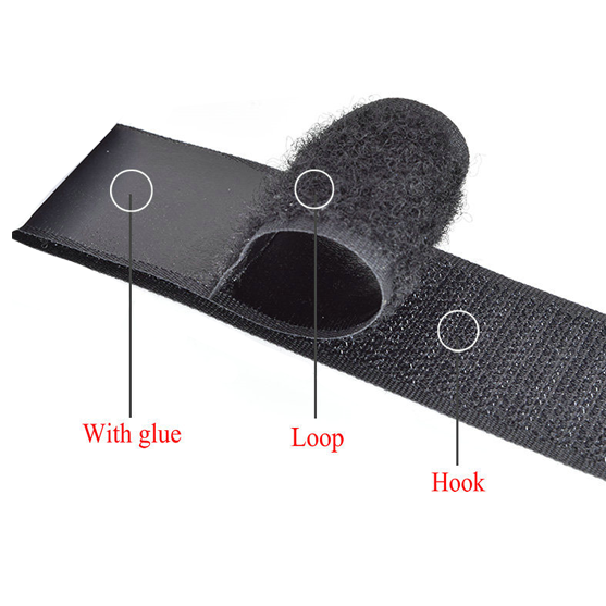 Hook and Loop Fastening YKK Tape Roll - 1 Inch Width - Color Black -  Choose Your Length (10 Yards) 