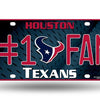 Houston Texans NFL #1 Fan Metal License Plate