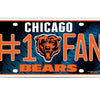 Chicago Bears NFL #1 Fan Metal License Plate