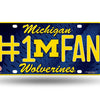 Michigan Wolverines NCAA #1 Fan Metal License Plate