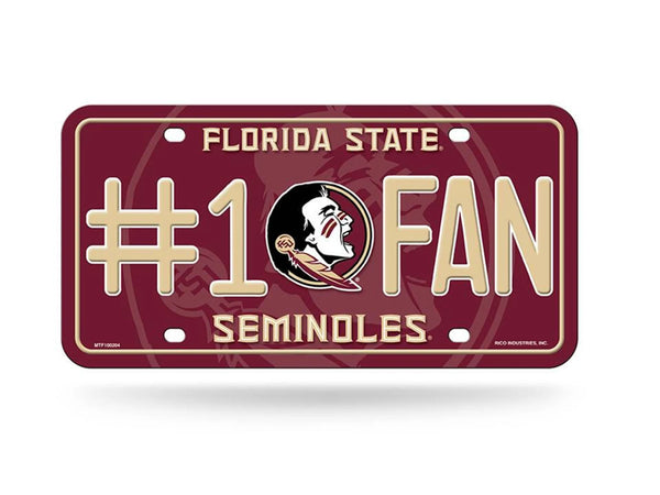 Florida State NCAA #1 Fan Metal License Plate