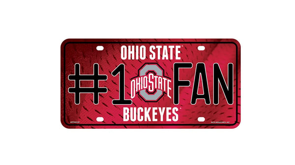 Ohio State NCAA #1 Fan Metal License Plate