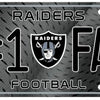 Las Vegas Raiders NFL #1 Fan Metal License Plate