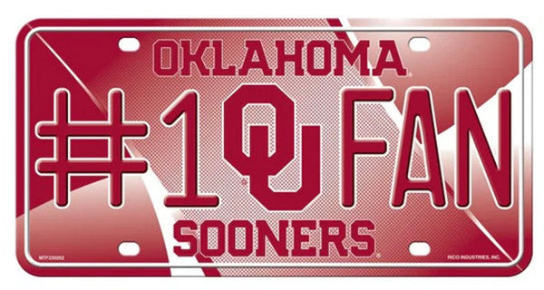 Oklahoma Sooners NCAA #1 Fan Metal License Plate