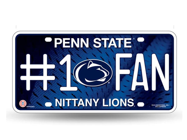 Penn State NCAA #1 Fan Metal License Plate