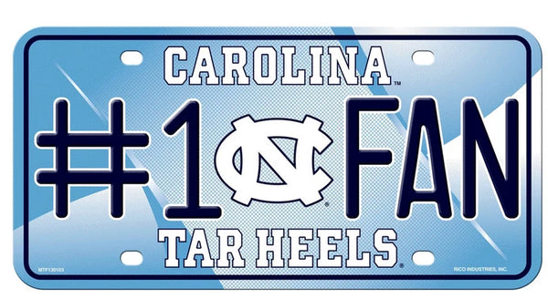North Carolina NCAA #1 Fan Metal License Plate