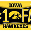 Iowa Hawkeyes NCAA #1 Fan Metal License Plate