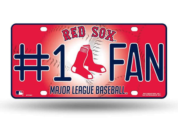 Red Sox MLB #1 Fan Metal License Plate