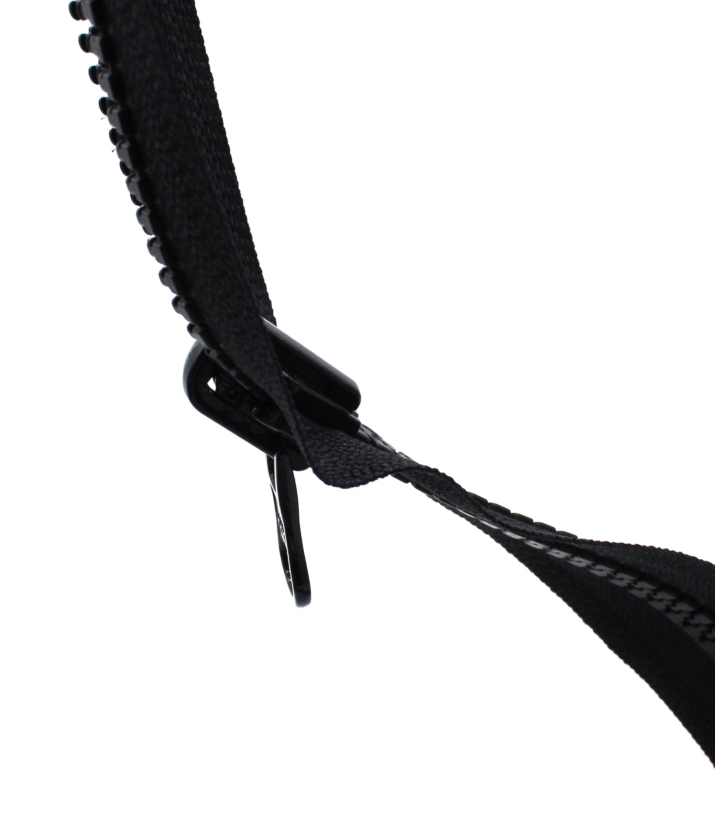 (Black) Reversible Nylon Jacket Zippers 18