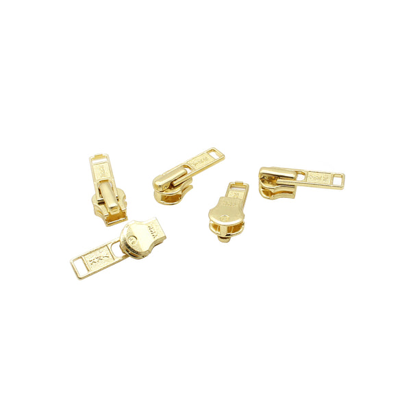 Zipper Repair Kit Solution Metal YKK® Assorted Brass Slider Easy Container Storage Sets of Sliders #3, #4.5, #5, #10 Top - Bottom Stops